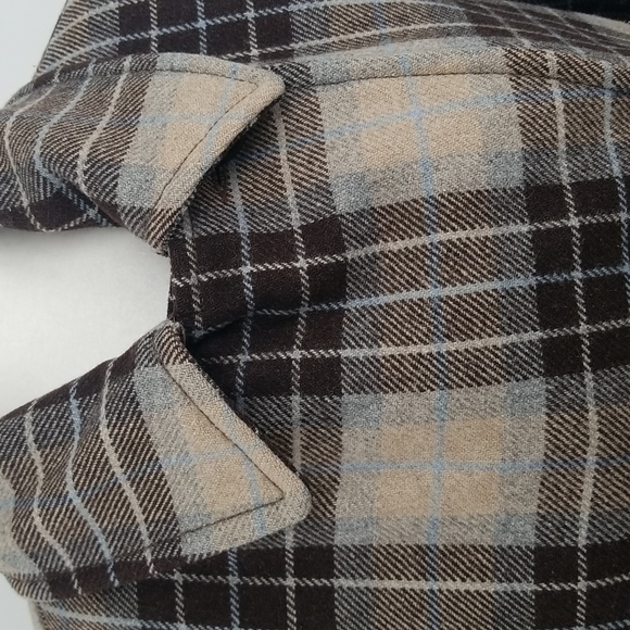 Lands' End Plaid Pea Coat Jacket - Picture 6 of 10